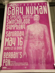 Gary Numan 1998 Venue Poster Portland